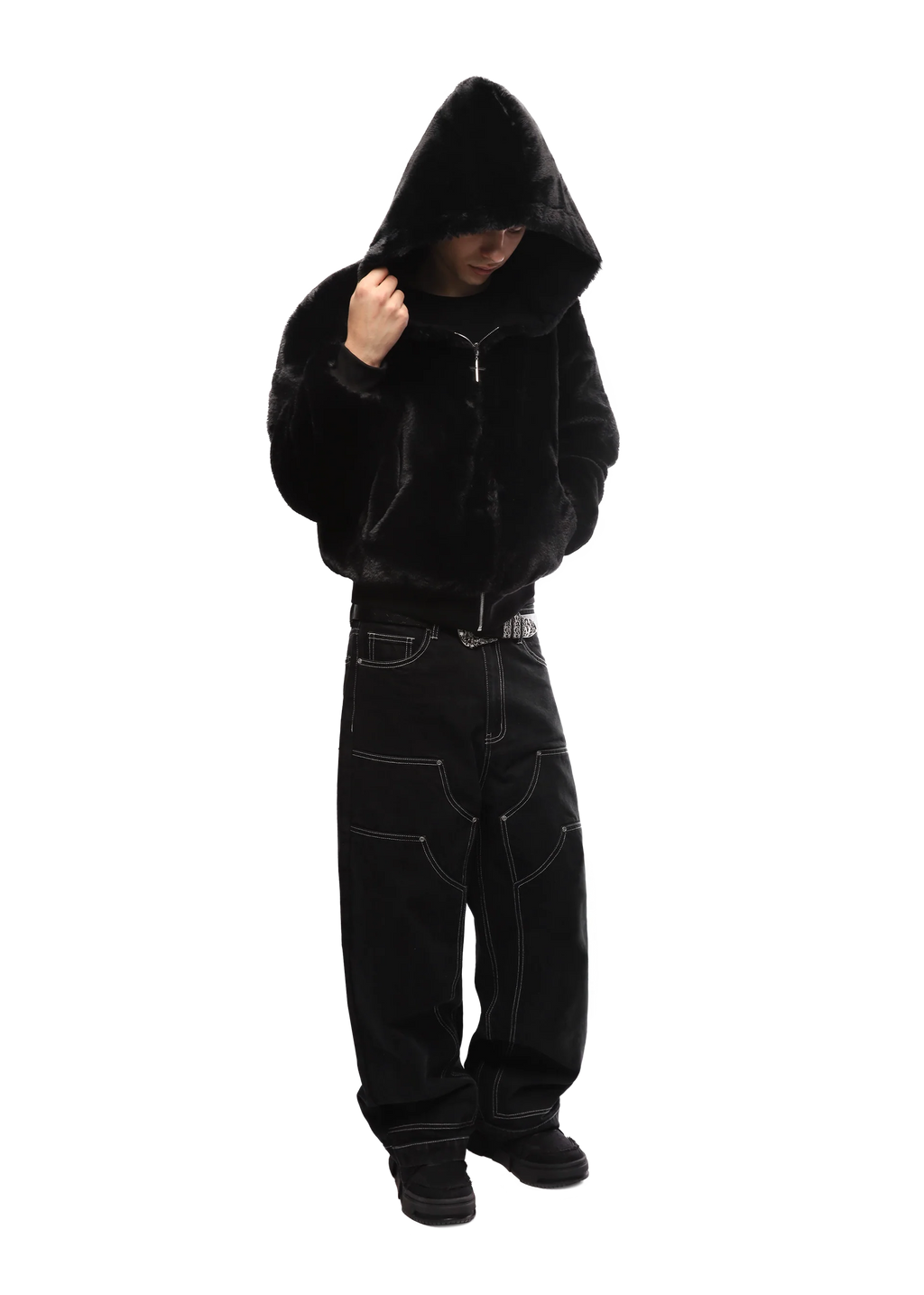REVERSIBLE PANTHER ZIP HOODIE